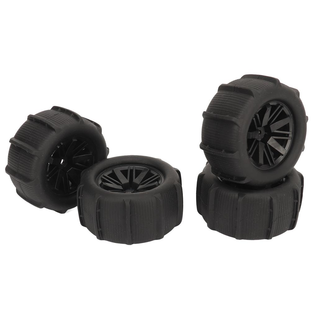 4PCS RC Tire Wheel Plastic Hub Rubber Black Strong Grip Pattern Shock Absorb RC Car Part for WLTOYS