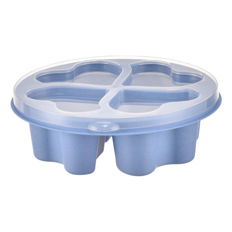 4 Grid Snack Containers Reusable Meal Prep Lunch Containers Portable For Kids And Adults Home Snack Storage Bottles Kitchen Tool