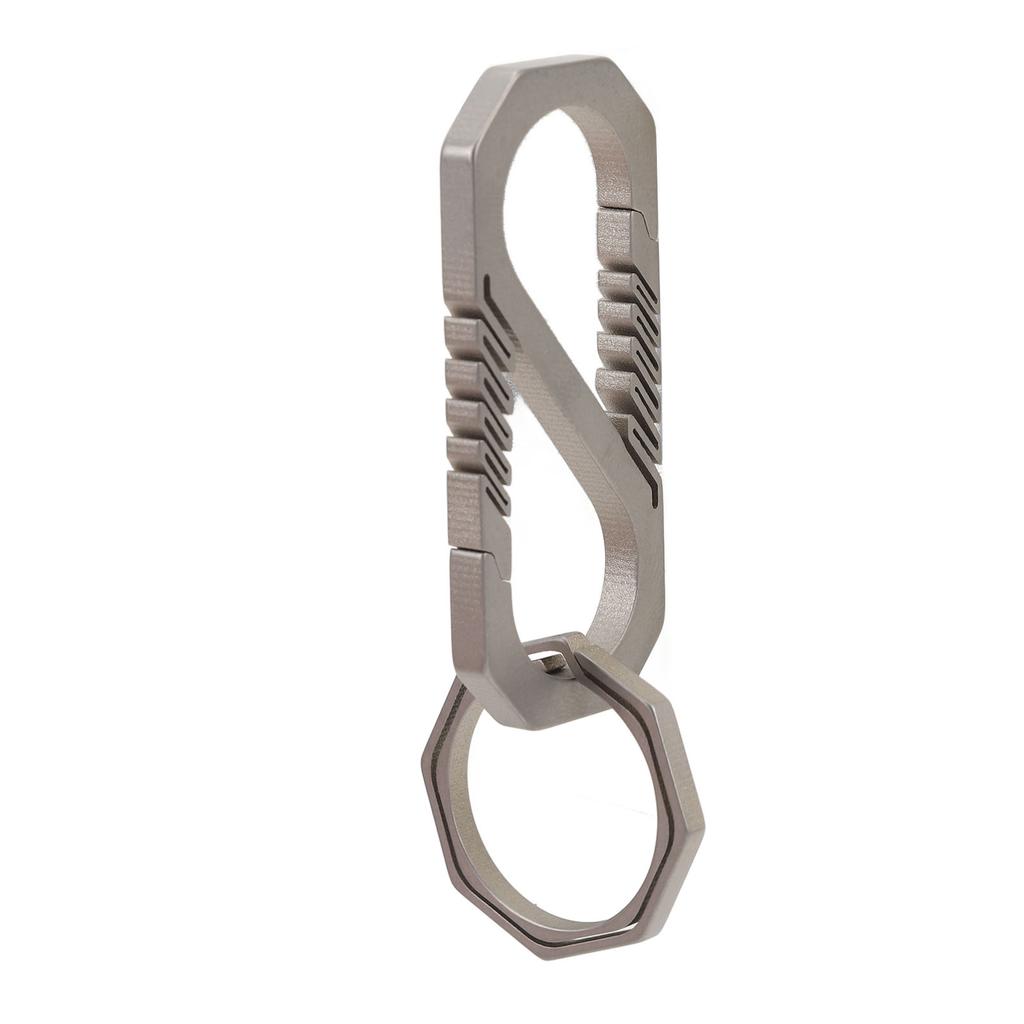 Ti Alloy Keychain Clip Dual Gate Quick Release EDC Key Ring Holder Organizer for Men Women