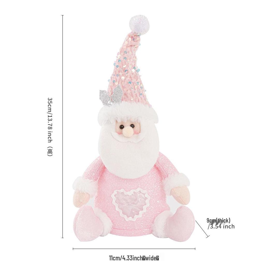 Christmas Candy Bags with Santa Claus Design, Imitation Linen Gift Bags for Holiday Decor