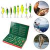 24Pcs/Set Christmas Fishing Advent Calendar Lure Bait 360 Degree Rotating Fish Lure Set with Realistic Painting Reflective Sequins