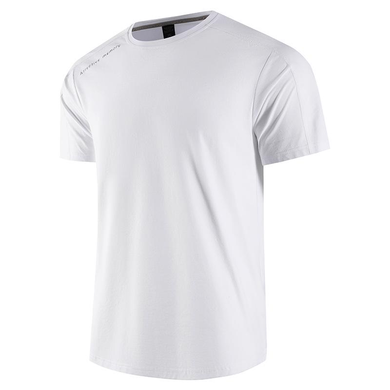 

Летняя быстросохнущая дышащая спортивная футболка - Унисекс, короткий рукав XXL белый