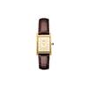 Essentials Series 30 Meters Waterproof Quartz Leather Strap Women's Watch Yellow Dial SWR066