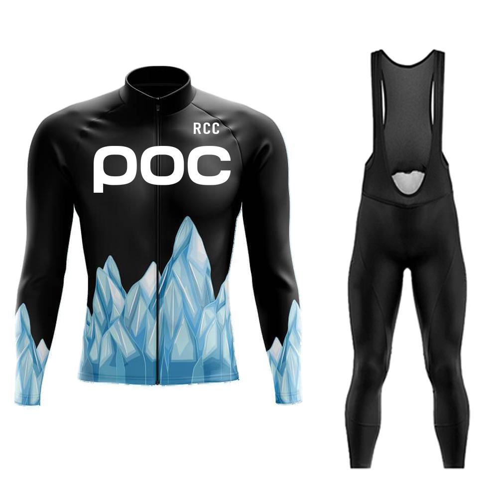 RCC POC 2026 Cycling Team Men's Cycling Jersey Long Sleeve Set MTB Bike Clothing Tenue Velo Homme Bicycle Wear