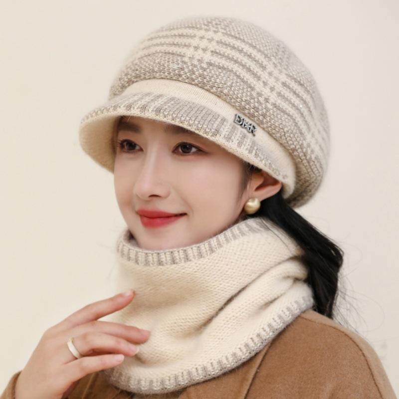 

Теплая зимняя универсальная шапка из искусственного меха кролика для детей, защита ушей от холода, вязаная шерстяная шапка only hat