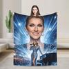 Celines Dion 2026 Paris Tour Blankets Music Flannel Vintage Warm Throw Blankets for Bedspread All Season