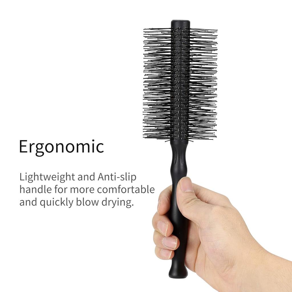 PERFEHAIR Große Runde Haarbürste für Frauen zum Föhnen, Weiche Nylonborsten, 2,5 Zoll Durchmesser, Große Runde Bürste für Blowout, Styling, Locken,