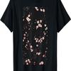Minimalistisches Sakura Kirschblütenmuster Florales T-Shirt(1)