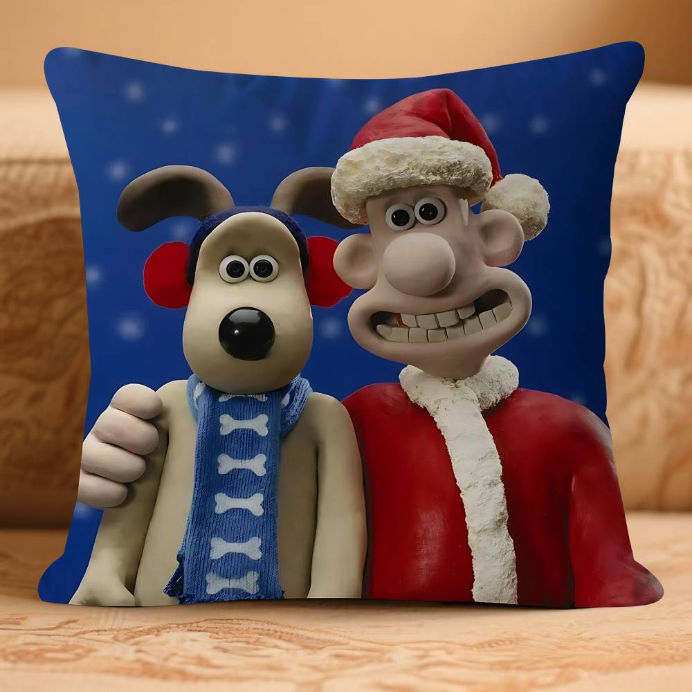 Wall-ace And G-Gromit Pillowcase Toon Gift Cushion Cover Bedroom Home Sofa Chair Seat Decor Pillow Case