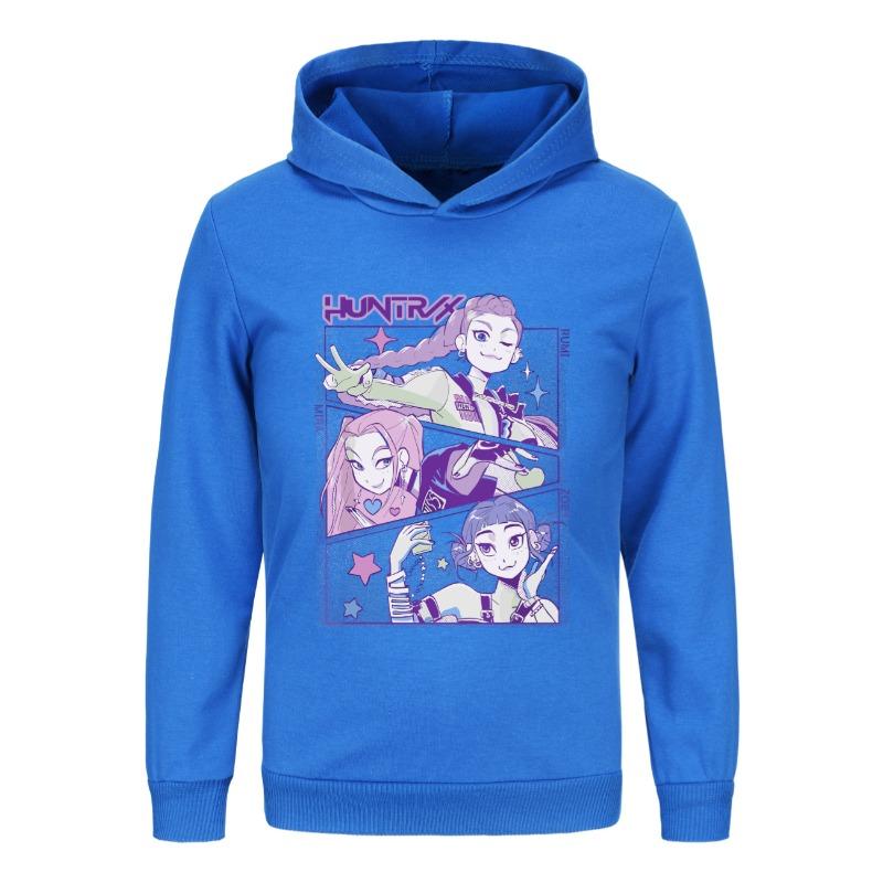 

K-Pop Охотники на демонов Huntrix Толстовки для мальчиков Модная толстовка для девочек Детские повседневные пуловеры Свитера с длинными рукавами Детская осенняя одежда 150 1112Y