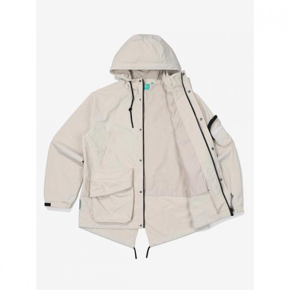 Bbc Earth Out Pocket Fish Tail Jacket  Ivory 