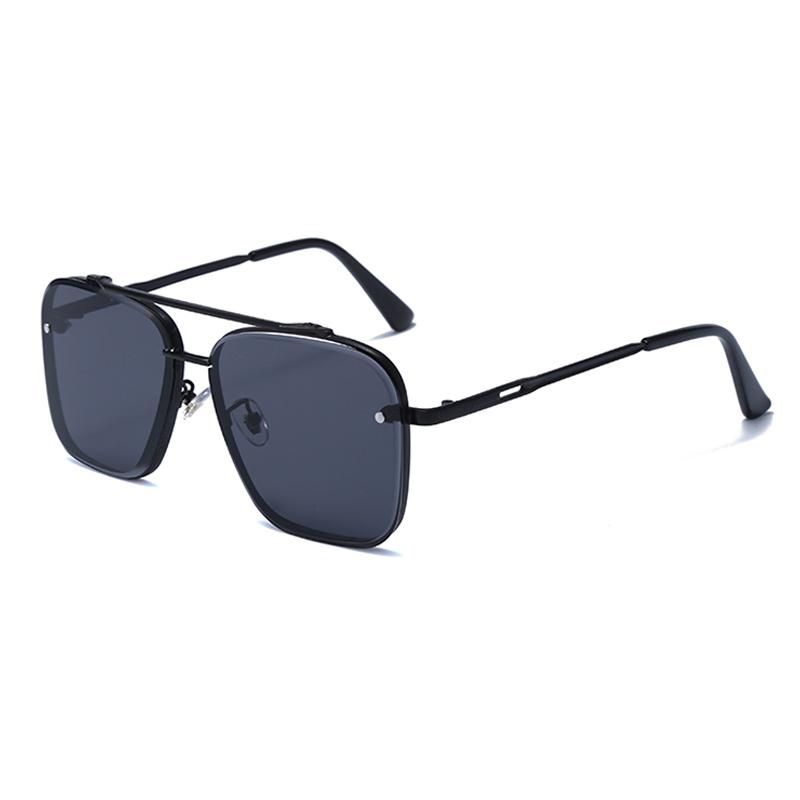 Mode klassische quadratische Sonnenbrille Vintage Metallrahmen Sonnenbrille Shades UV400 Brillen