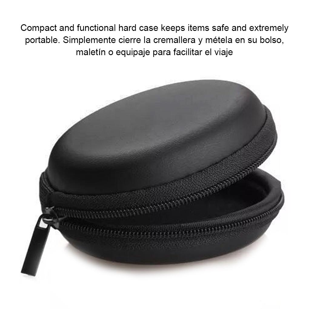 Storage Box PU Date Line Ear Stopper Earphone Organization Protection Case Portable Home School Office Pocket Container