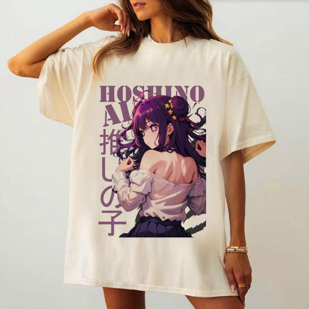Oshi No Ko top tees Women Punk Breathable Digital graphic Psychedelic shirt Digital Women korean clothes Pop Culture Comfortable