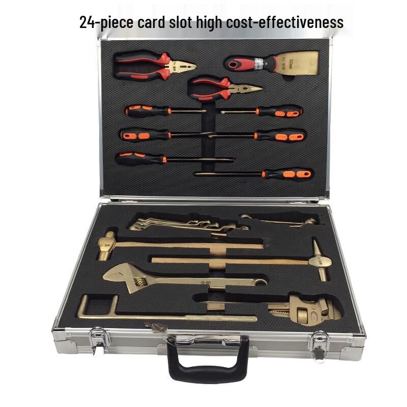 Shield Armored 24-Piece Copper Alloy Non-Sparking Tool Set