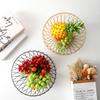 Modern Simple Iron Art Fruit Basket - Creative Hollow Design for Home Living Room Storage