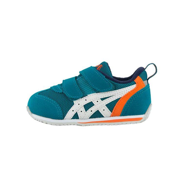 Asics Idaho Mini Baby 3 Velcro Casual Durable Breathable Low Top Running Shoes Peacock Blue Baby sneaker TUB165-300