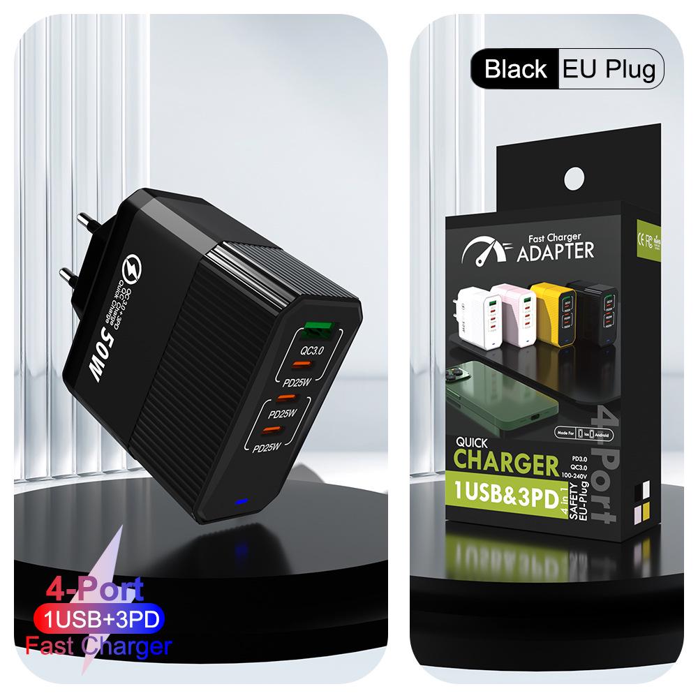 Chargeur Rapide GaN 65W QC3.0 pour Téléphones & Tablettes, Norme UE
