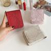 Durable PU Leather Lipstick Bag With Mirror Mini Lipstick Pouch Snap Button Lipstick Protective Cover