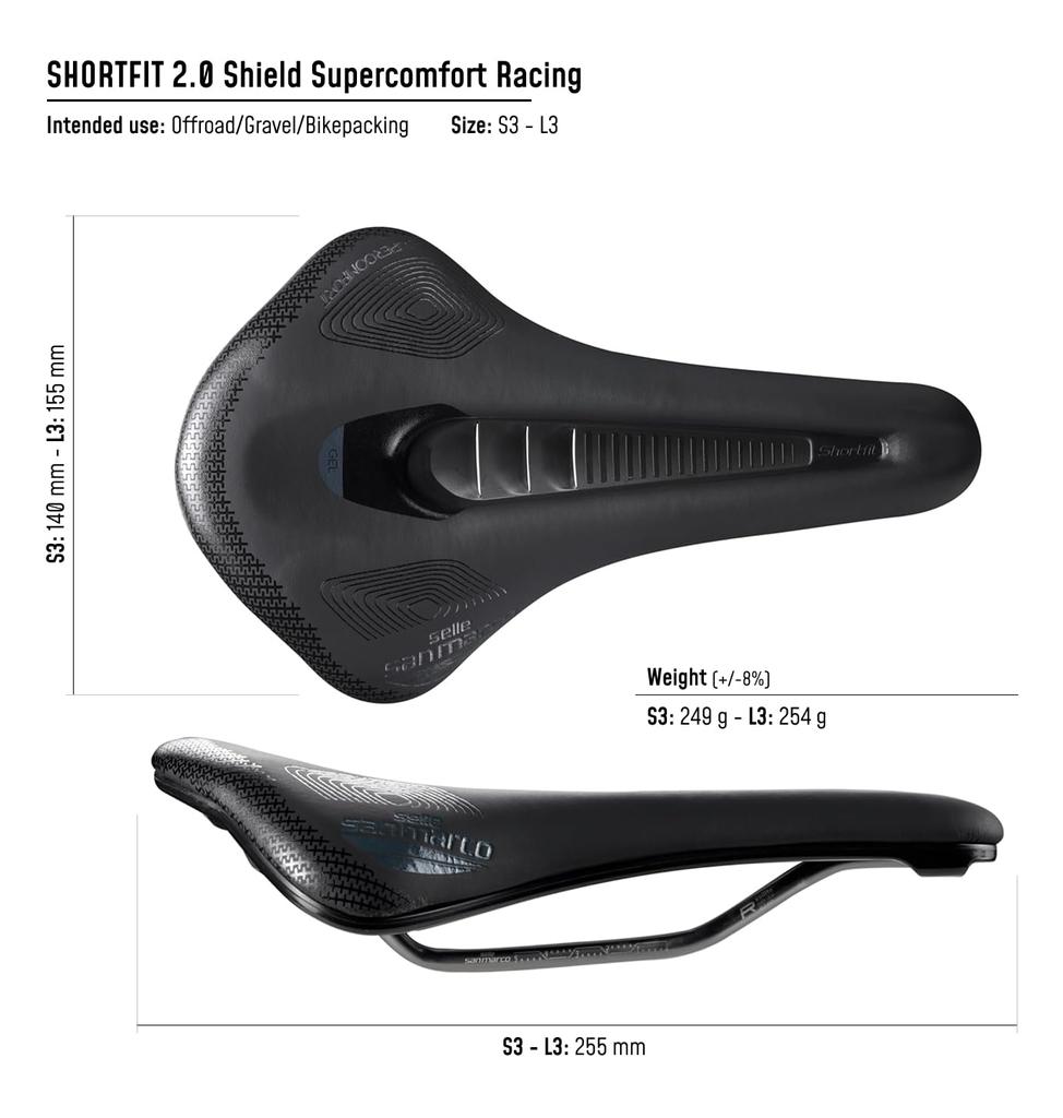 Selle Sanmarco Shortfit Shield Supercomf Wide 2.0