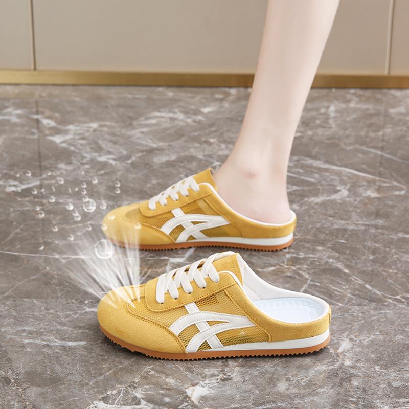 Баотоу полутапочки женские летние сетчатые повседневные кеды 35