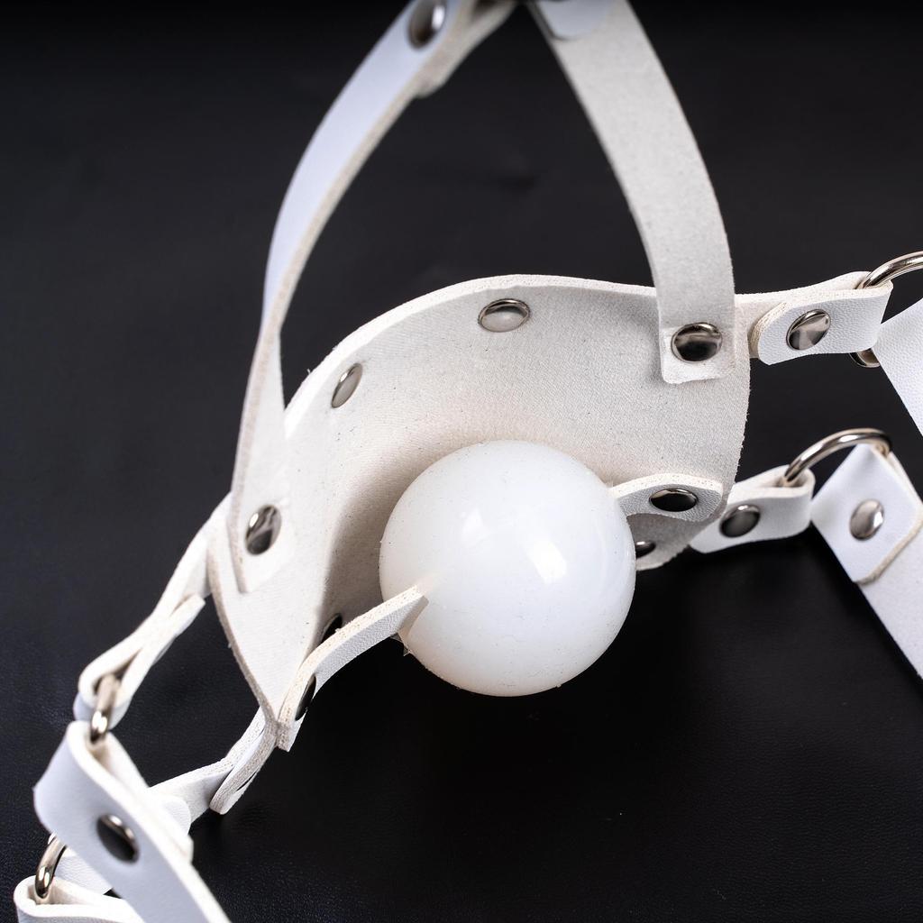 Silicone Ball Gag for Adults - K9 Mouth Plug Preventing Vomiting, Training Slave Mask Toy