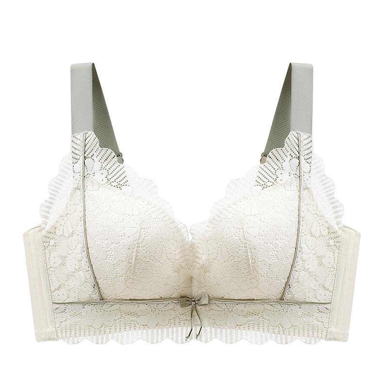 Full-cup Large-sized Bra for Women Anti-sagging Breast Retraction No Underbra Adjustable Thin Lingerie Push Up Bra
