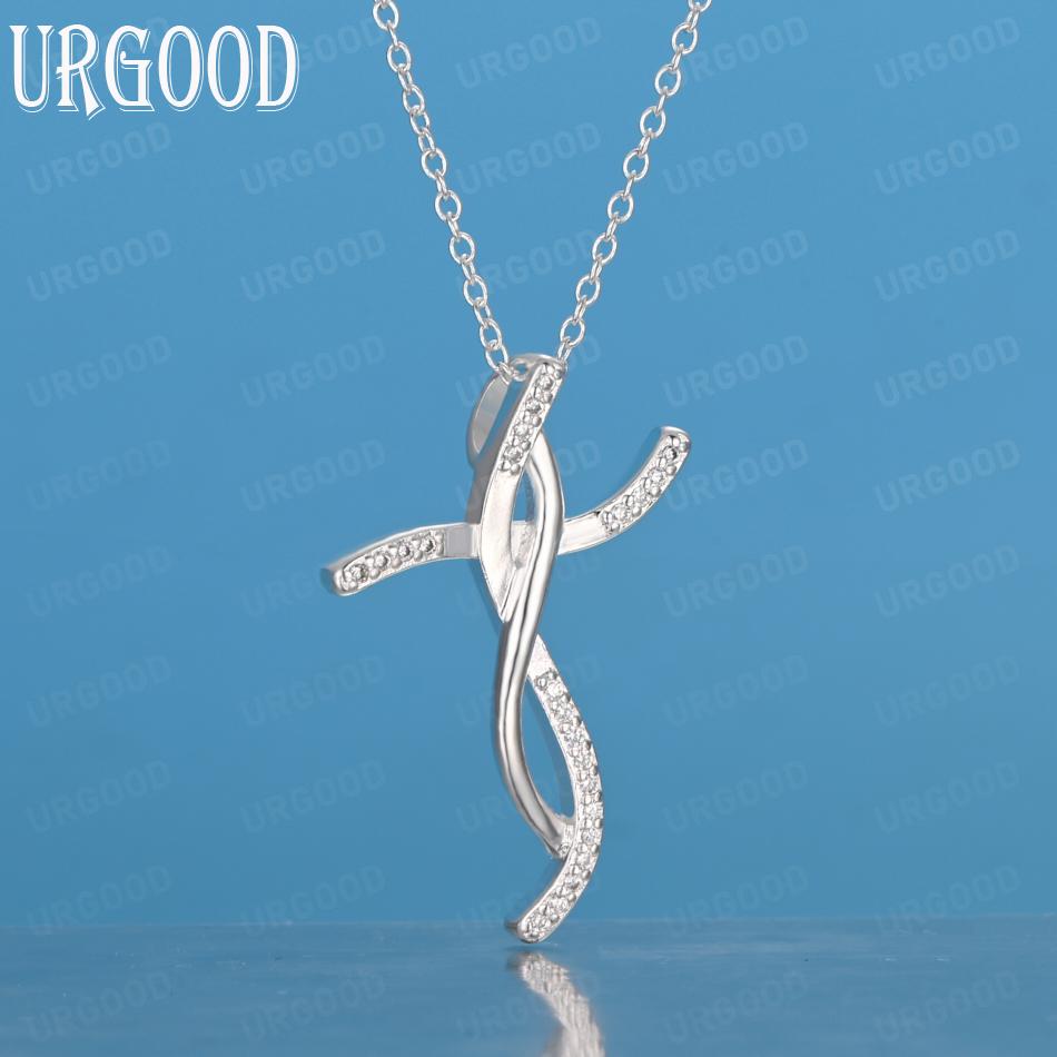 925 Sterling Silver Fashion AAA Zircon Geometric Pendant Necklace Wedding Jewelry