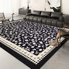 Modern Minimalist Carpet Mat Rug Geometric Border Floral Pattern Soft Non-slip Floor Mat for Living Room Home Decoration Bedroom