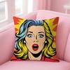 Fashion POP Comic Portrait Cushion Cover Natural Linen Pillow Case DoubleSided Print Decorative Sofa Pillowcase Home Decor Gift