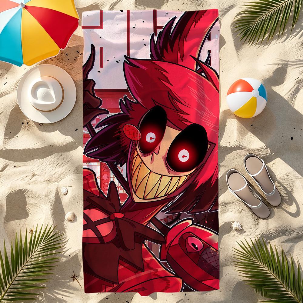 h-hazbin h-hotel cute A-alastor Towel Large Quick-Drying Microfiber soft Beach Towel for Travel Fitness Sauna Bathing Camping