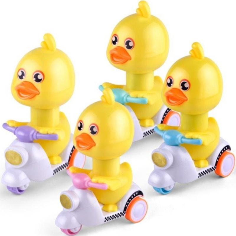Popular Press Duck Toy Car Animal Shaped Plastic Material Inertial Forward Cartoon Toy