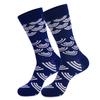 Men's High Waist Trendy Long Socks - European American Autumn Winter Style Plus Size 4348