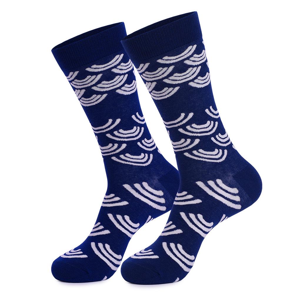 Men's High Waist Trendy Long Socks - European American Autumn Winter Style Plus Size 4348