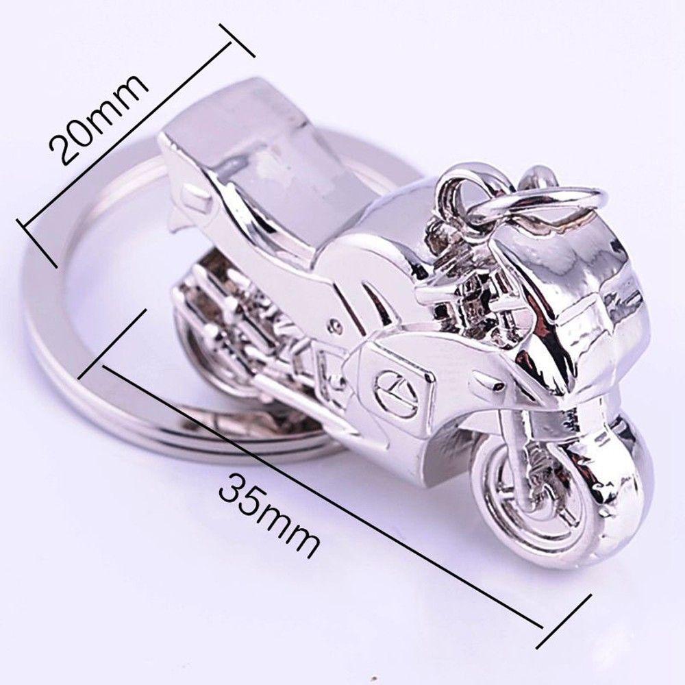 Silver Color Lover's Gifts Motor Shape Key Rings Key Chain Cool Car Key Ring 3D Motorcycle Design