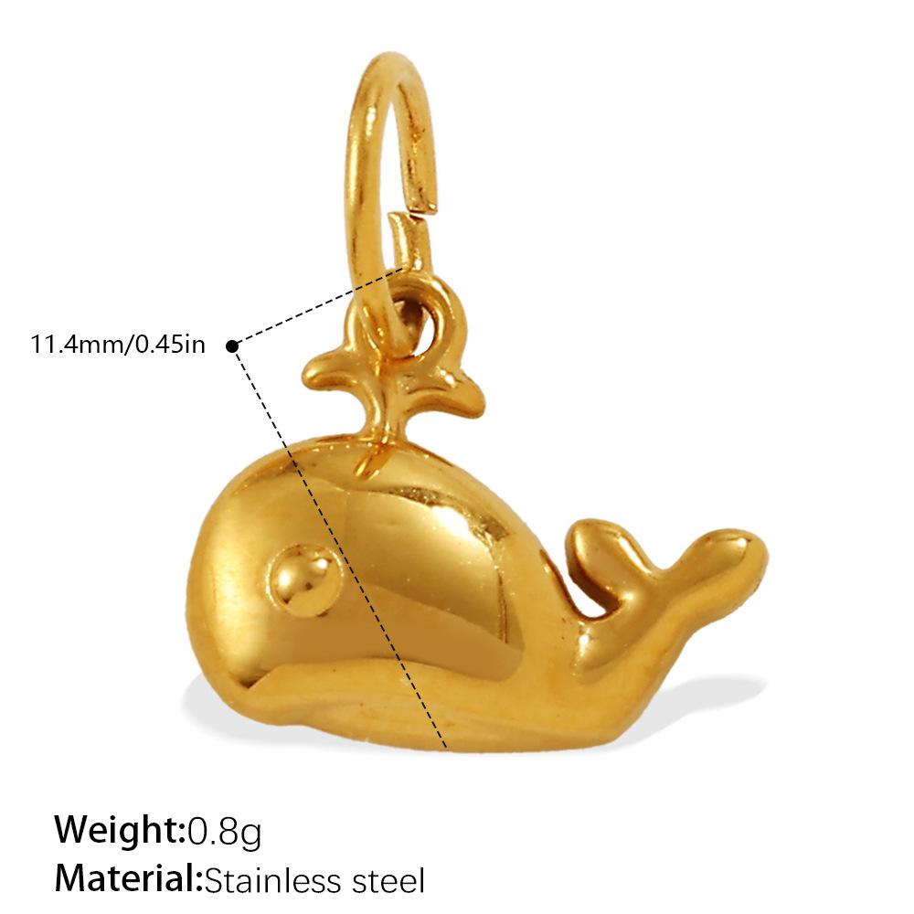 Ocean Element Conch Shell Pendant Accessories Stainless Steel Gold-Plated Beach Wind Accessories