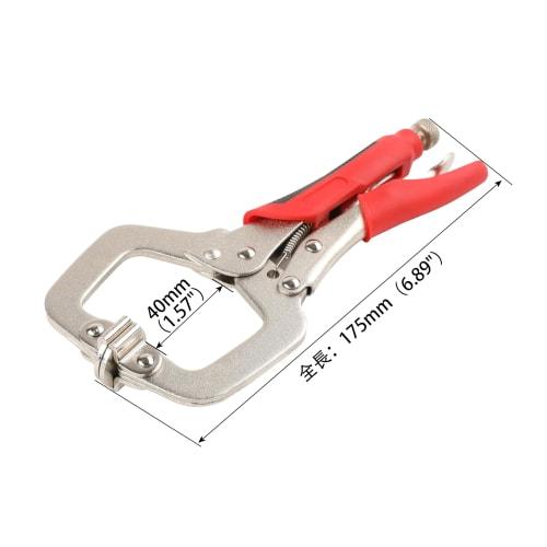 STEELMIGHT 4-Piece C-Shaped Locking Pliers, Maximum Opening: 40mm, Adjustable Vise C-Clamp, DIY Woodworking, Fixing Tools