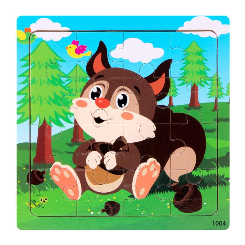 Wooden Kid Puzzle Board With Animal Pictures For Toddler Education And Cognitive Skills