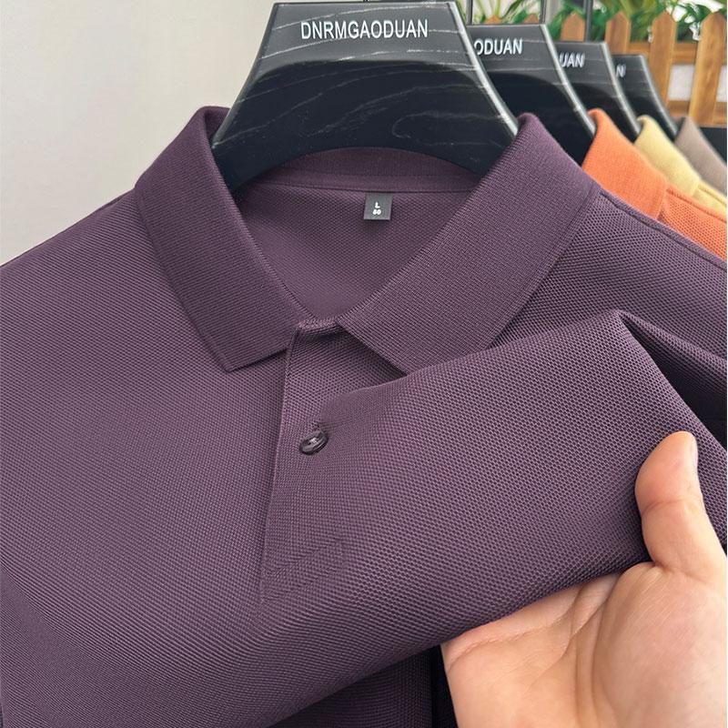 100Cotton Luxury Brand Quality Men's Polo Shirt Summer Exquisite Solid Color Short Sleeve Fashion Lapel T-Shirt Casual Menswear