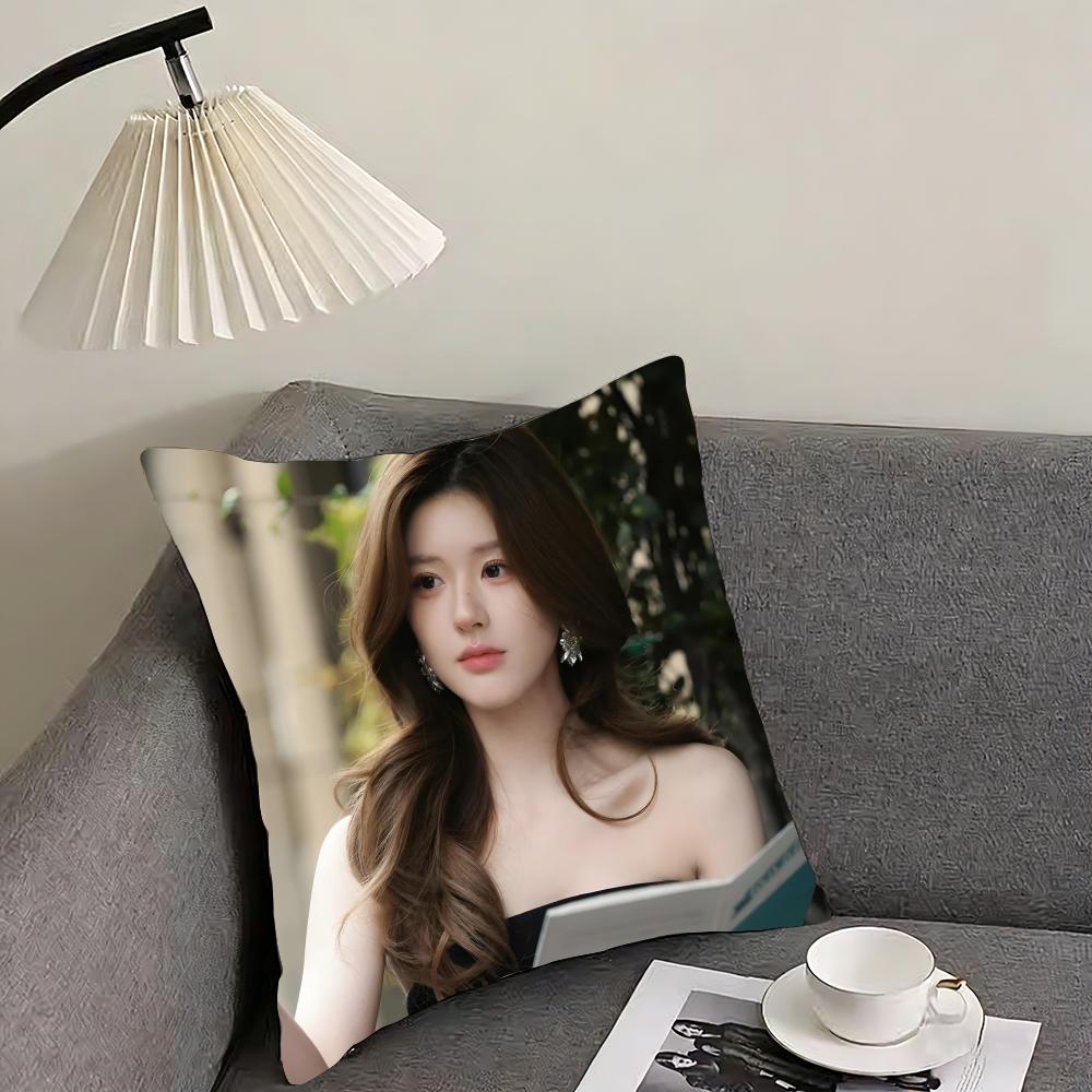 Zhao Lusi Cushion Cover Reversible Plush Pillow Cover – For car, sofa, bedroom, perfect as a gift.