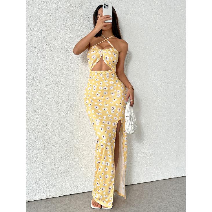 New Year Summer Vacation Beach Music Festival Commuting Work Comfortable Sexy Elegant Women'S Fashion Printed Dress