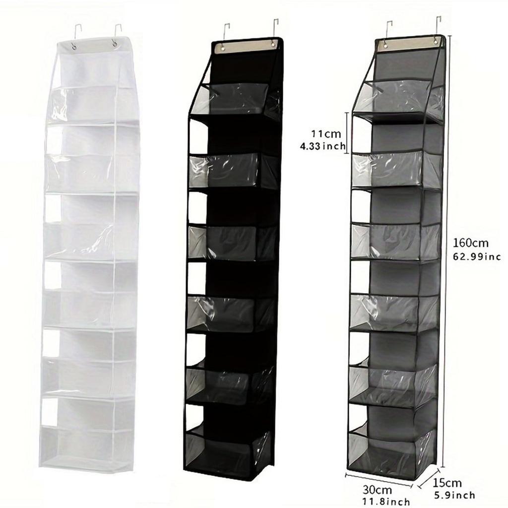 Wall-Mounted Multi-Layer Hanging Storage Bag for Clothes & Toys