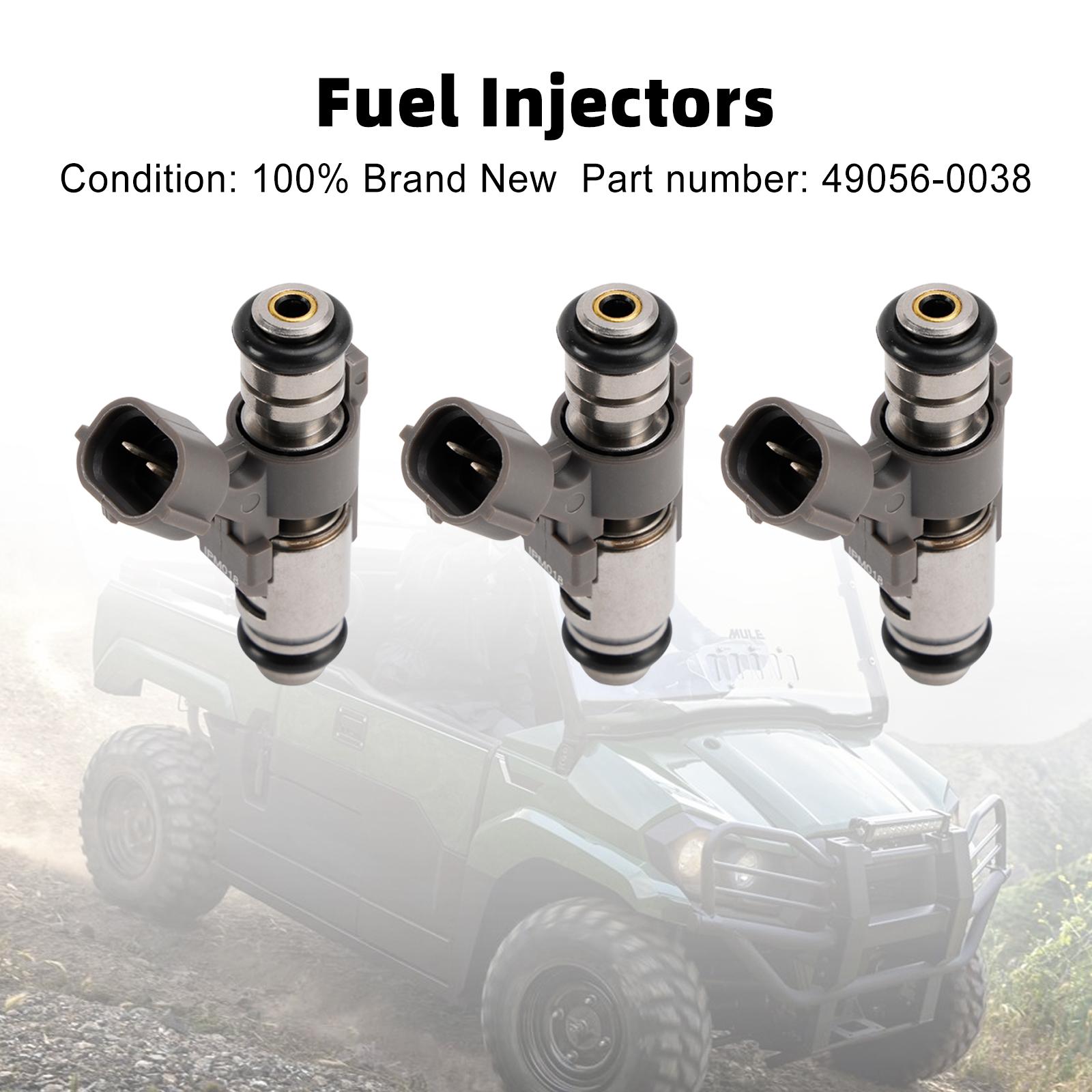 

3PCS 49056-0038 Fuel Injector For Kawasaki Mule PRO FX FXR FXT KAF820 KAF820 EPS