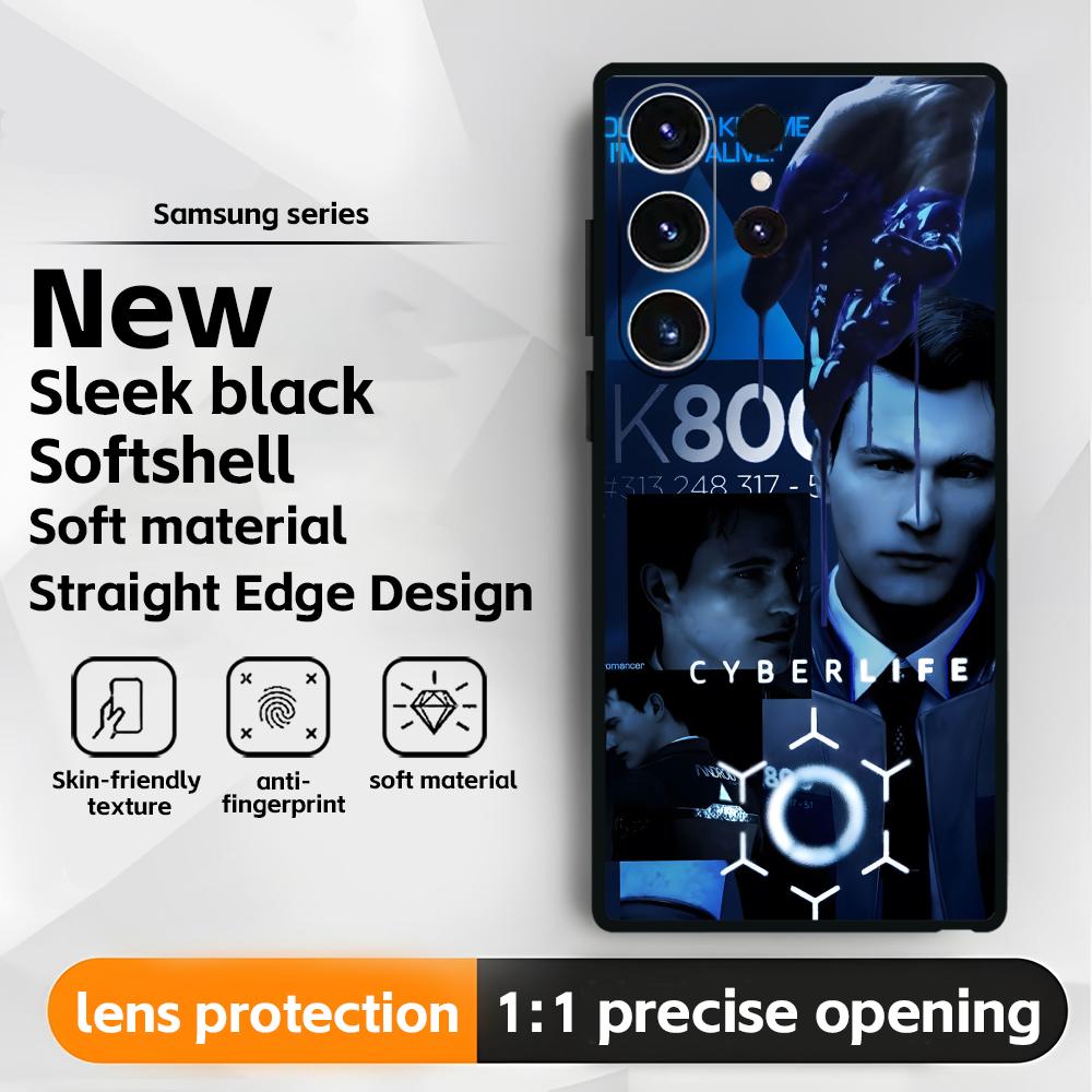 Classic game Detroit Become Human Phone Case For Samsung Galaxy S26 S25 S24 S23 S22 S21 Plus Ultra Note20 Soft Black