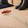Stable Change Footwear Tool with Wooden Handle, Tall Footwear Removal Hook and Metal Frame for Daily Wear Use Daily