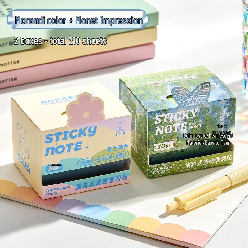 Pearlescent Transparent Tearable Sticky Notes for Students