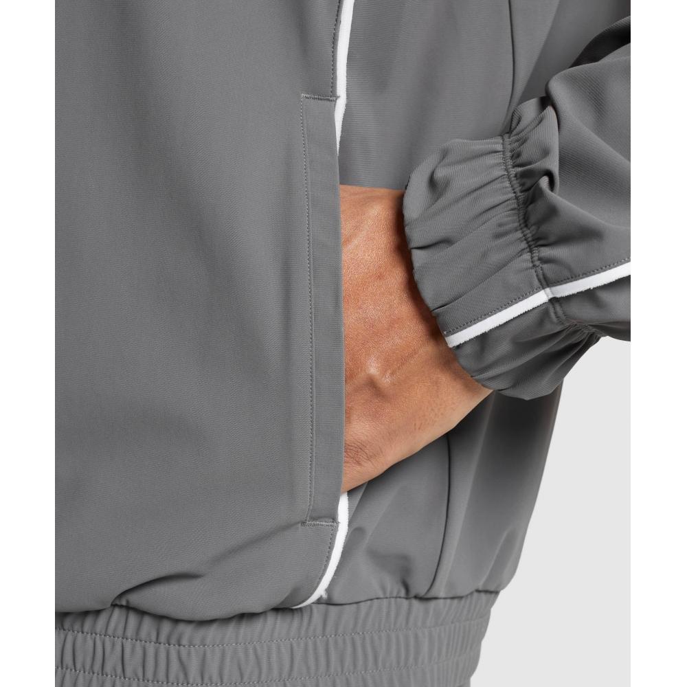 Gymshark Contrast Track Top Pitch Grey A2b3g Gb7q