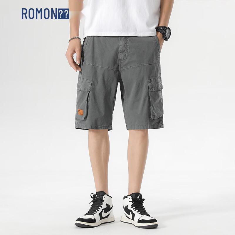 ROMON Men s Multi-Pocket Cargo Shorts 36