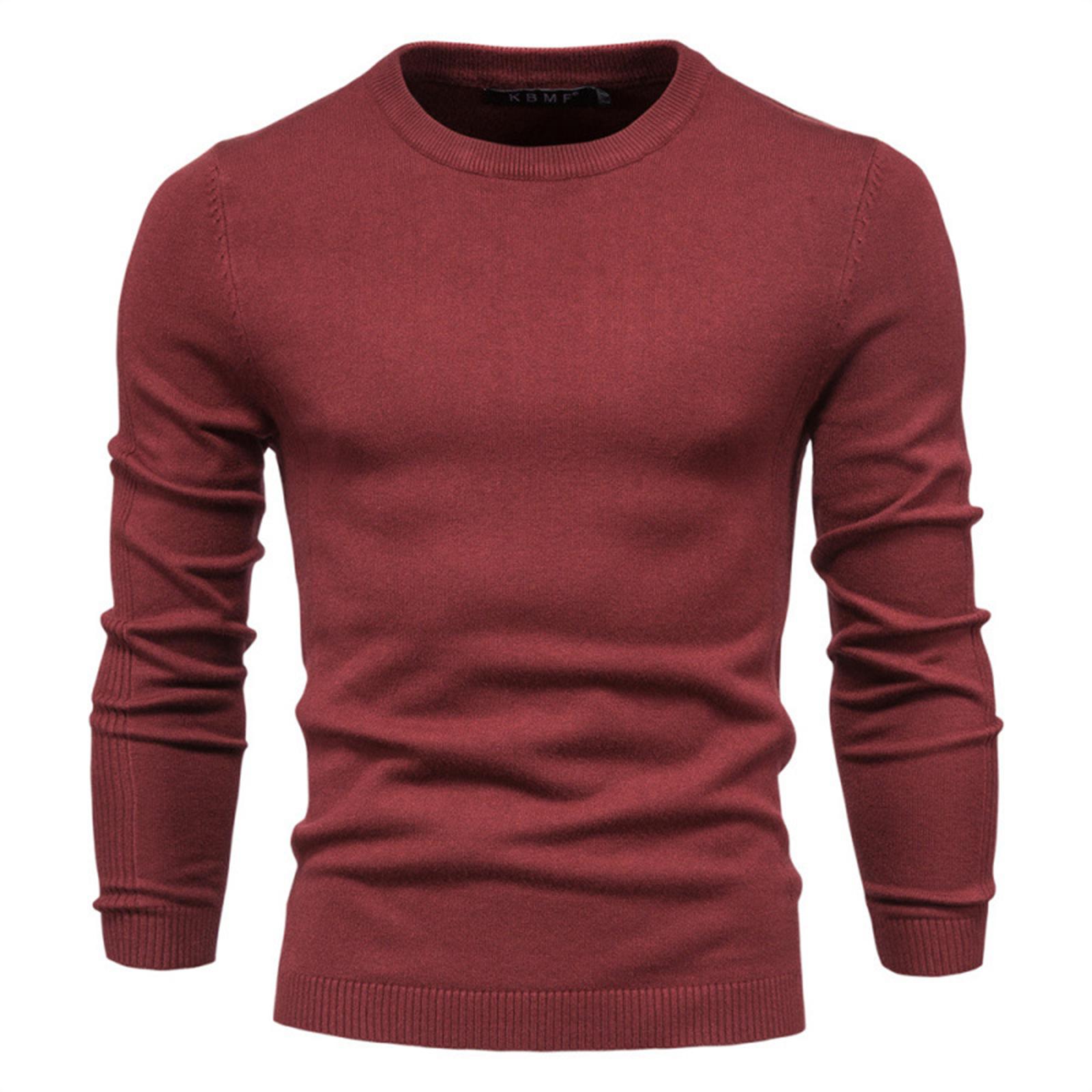 

And Winter Thickened Warm Sweater Medium Collar Men s Multi-color Sweater L винний