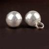Elegant Silvering Knot Button Bead for Traditional Cheongsam and Shirt Vintage Metal Carved Bead Button for Han Costume